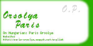 orsolya paris business card